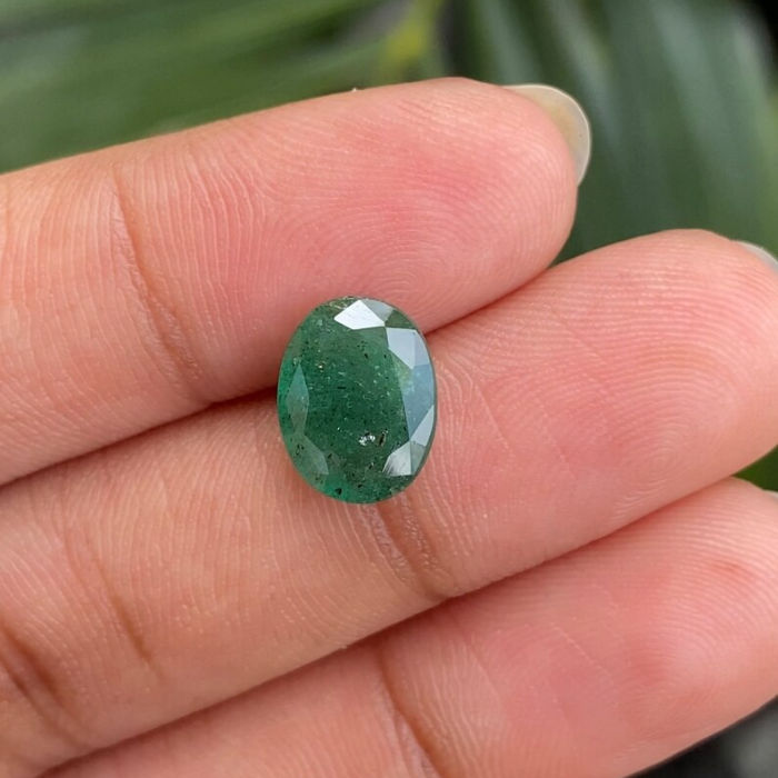 2.39 CT Oval Cut Natural Green Emerald