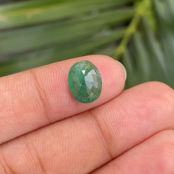 2.39 CT Oval Cut Natural Green Emerald