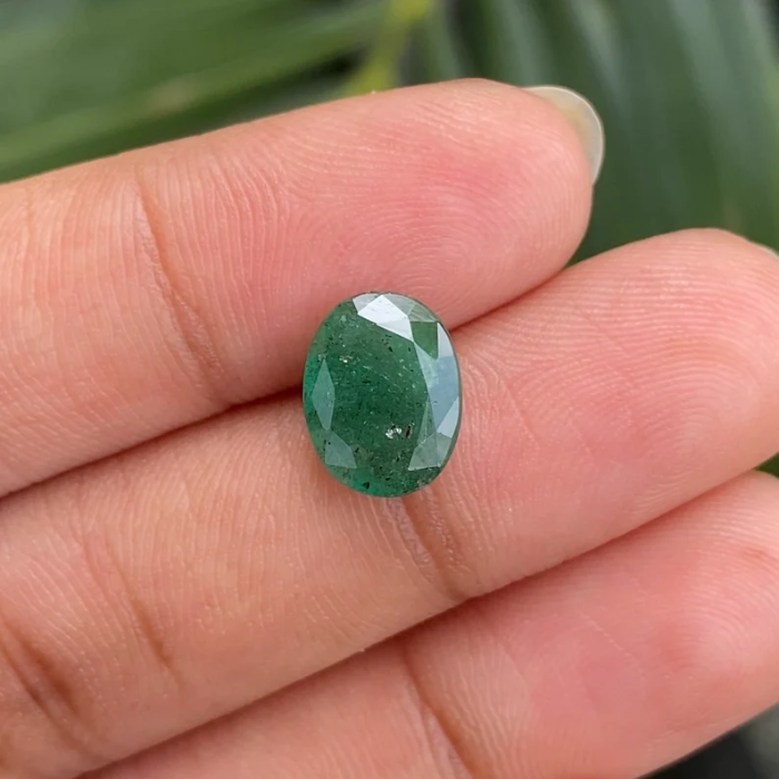 2.39 CT Oval Cut Natural Green Emerald