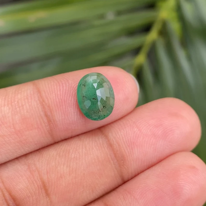 2.39 CT Oval Cut Natural Green Emerald