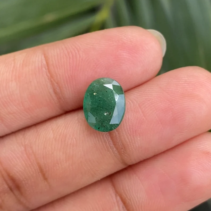 2.39 CT Oval Cut Natural Green Emerald