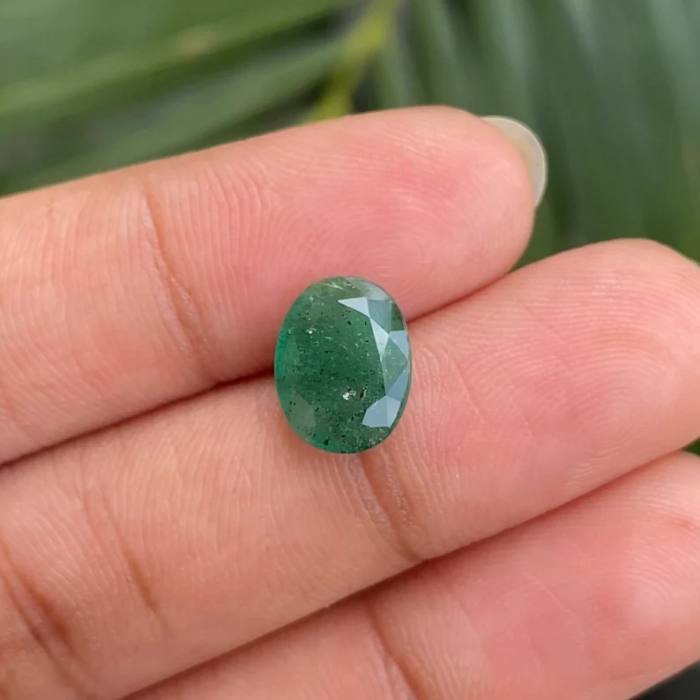 2.39 CT Oval Cut Natural Green Emerald