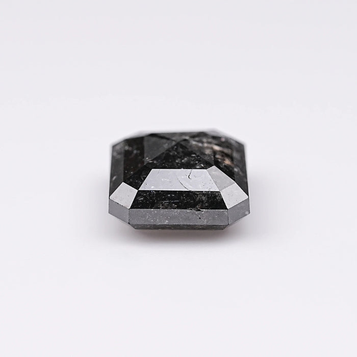 2.46 CT Emerald Shape Natural Salt & Pepper Diamond Loose