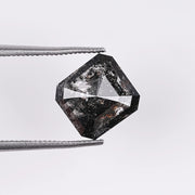 2.46 CT Emerald Shape Natural Salt & Pepper Diamond Loose