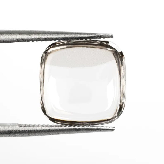 cushion cut champagne lab grown cabochon diamond