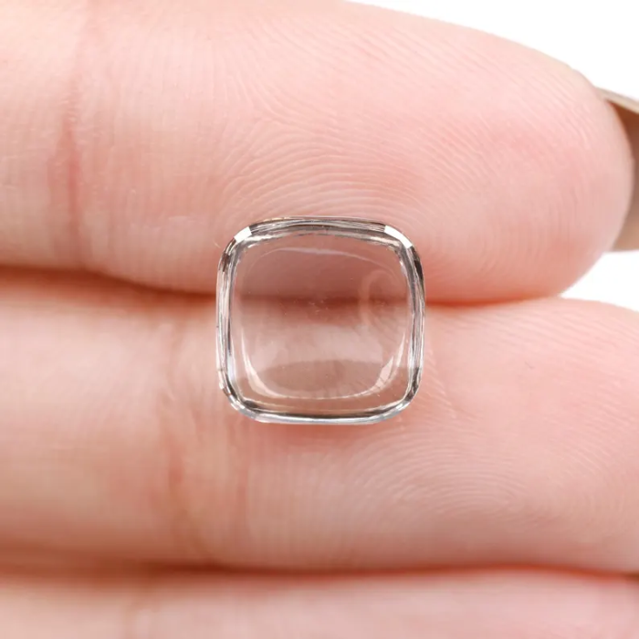 cushion cut champagne lab grown cabochon diamond