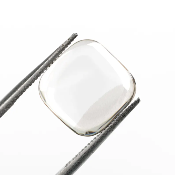 cushion cut champagne lab grown cabochon diamond