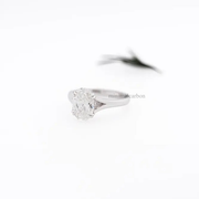 2.5CT Oval Lab Grown Diamond Solitaire Engagement Ring