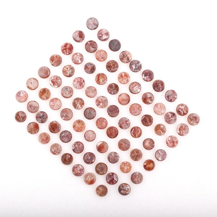 2.5 mm Round Rose Natural Enhanced Reddish Color Diamond