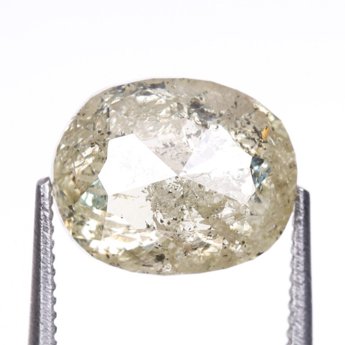 2.65 CT Salt And Pepper Oval Cut Loose Natural Diamond