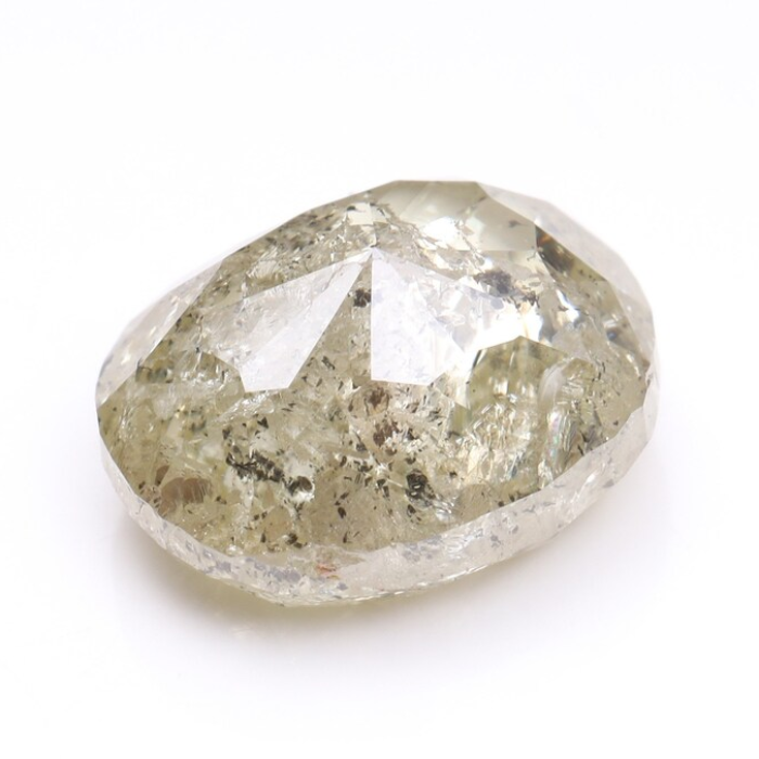 2.65 CT Salt And Pepper Oval Cut Loose Natural Diamond