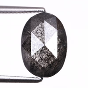 2.69 CT Oval Cut Loose Salt And Pepper Diamond