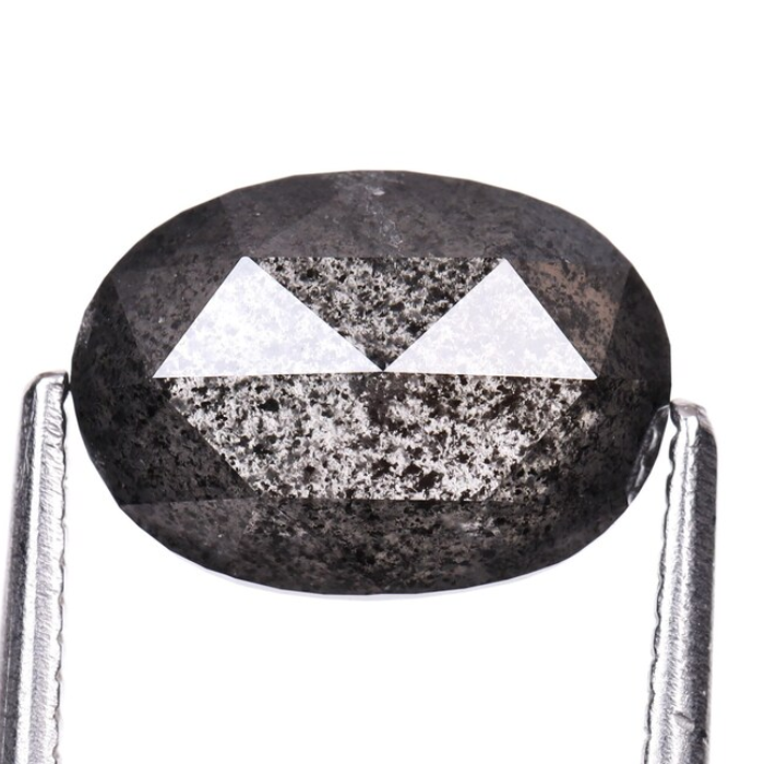 2.69 CT Oval Cut Loose Salt And Pepper Diamond