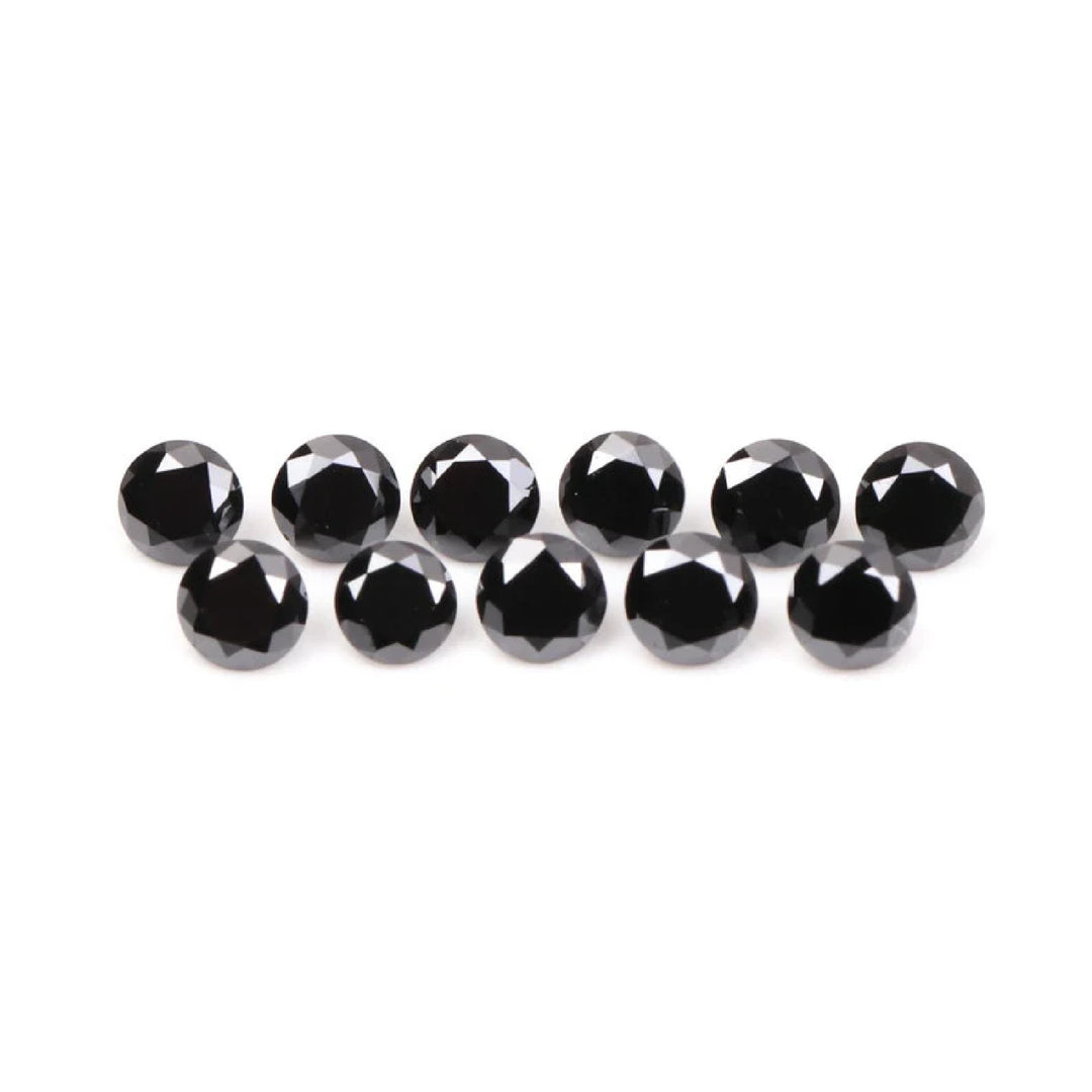 2.6 MM to 3.0 MM Enhanced Black Round Brilliant Cut Diamonds
