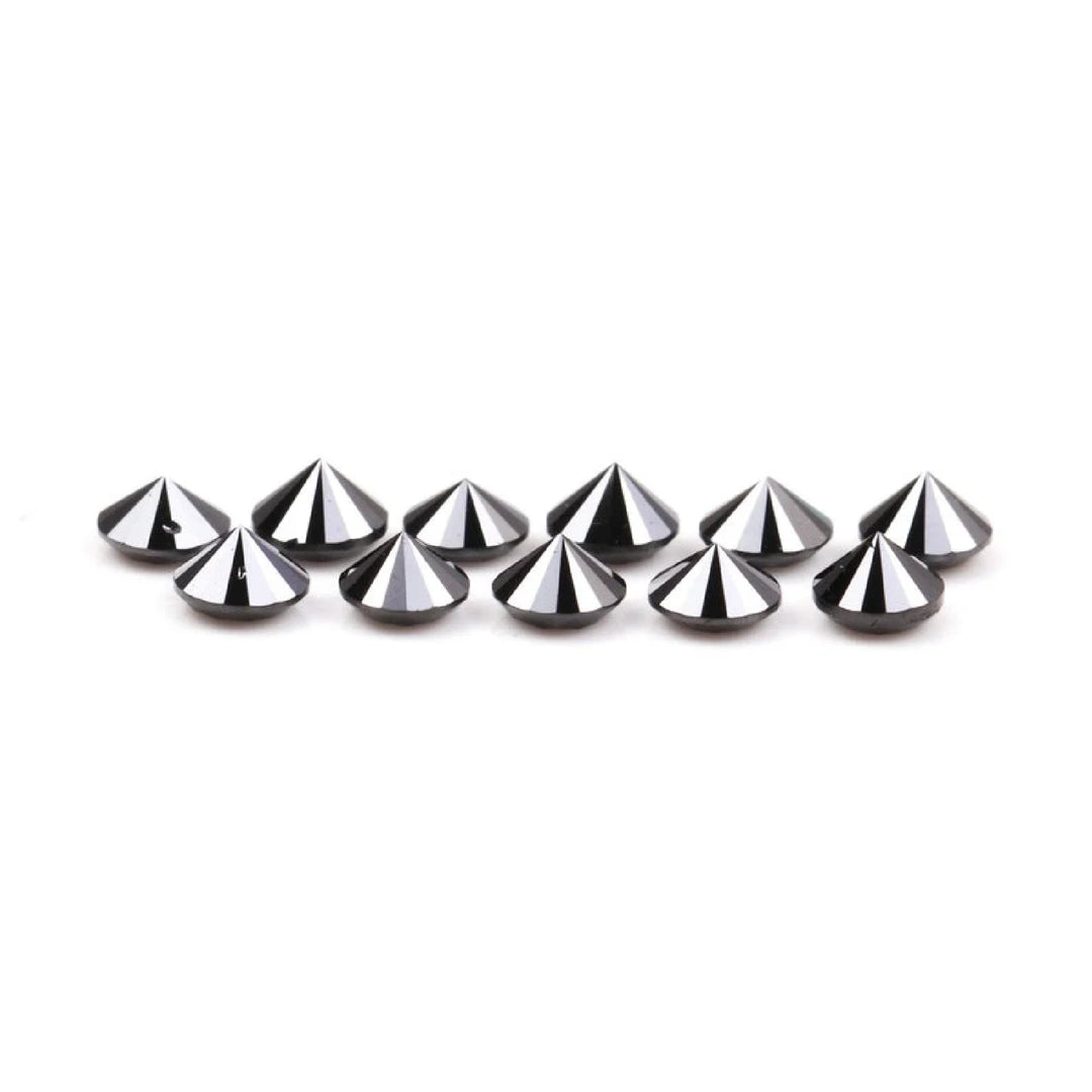 2.6 MM to 3.0 MM Enhanced Black Round Brilliant Cut Diamonds