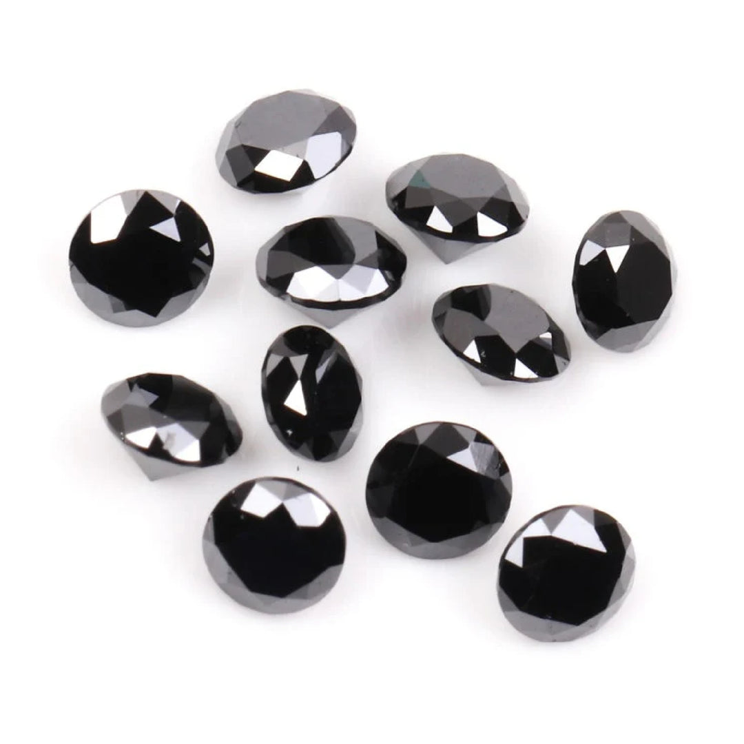 2.6 MM to 3.0 MM Enhanced Black Round Brilliant Cut Diamonds