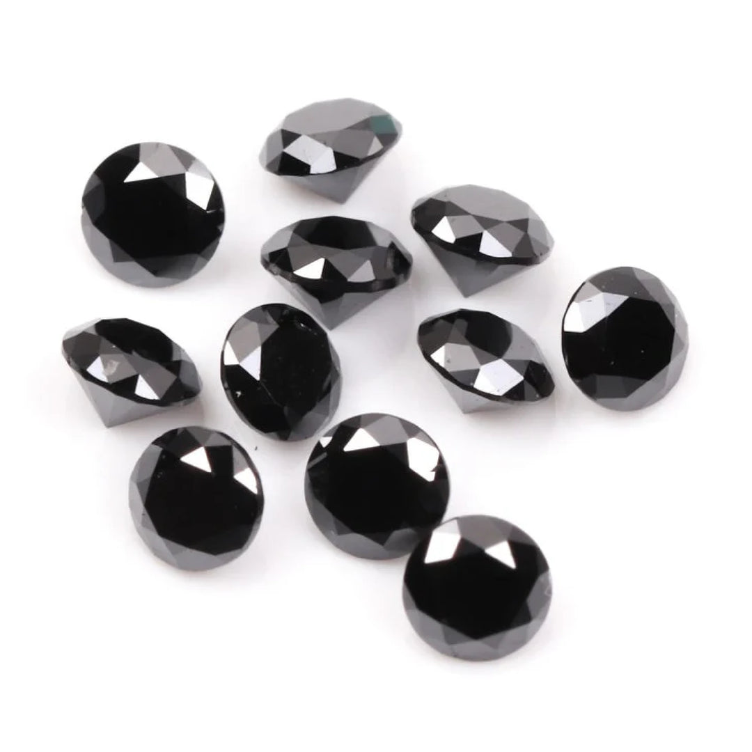 2.6 MM to 3.0 MM Enhanced Black Round Brilliant Cut Diamonds