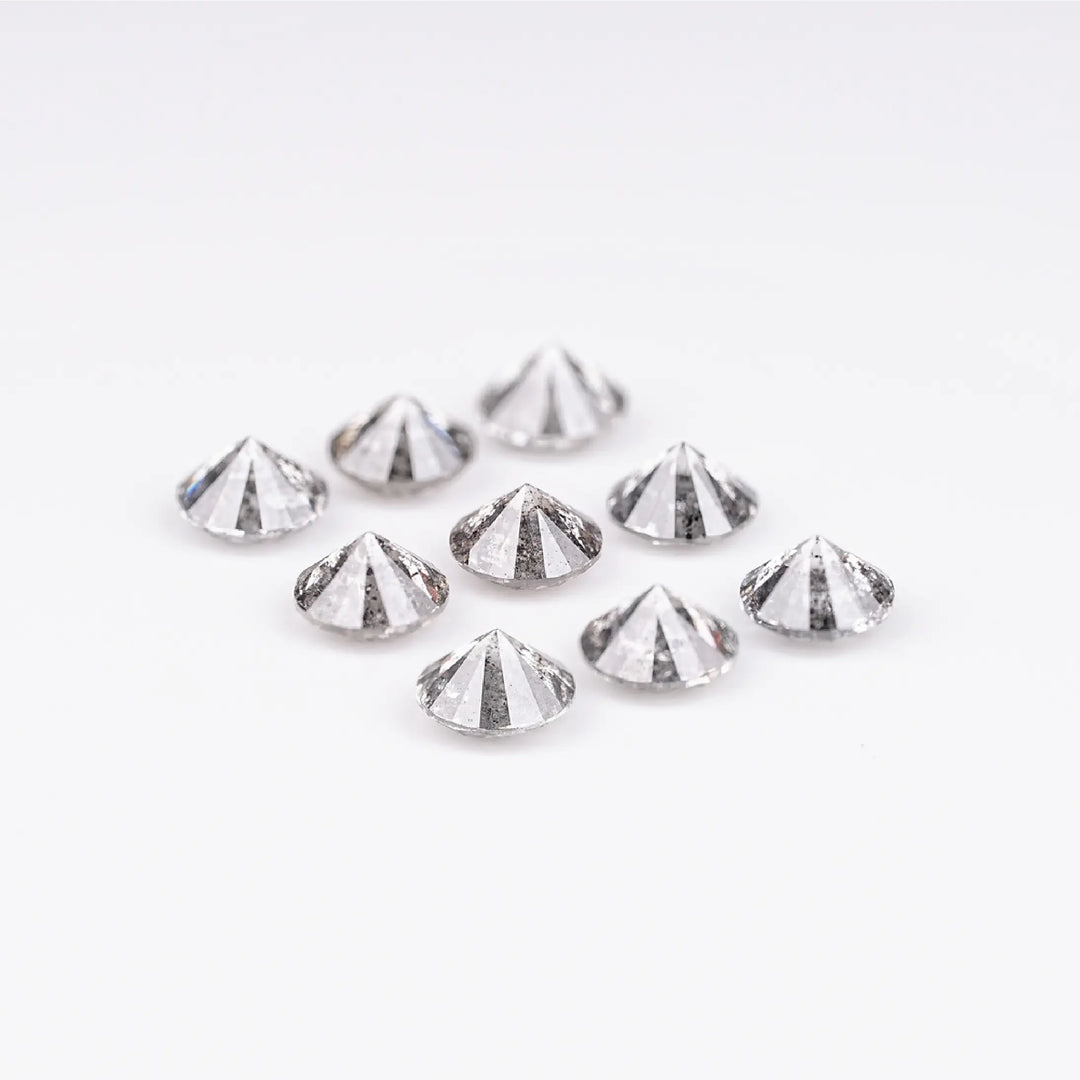 2.70 CT Round Brilliant Cut Salt & Pepper Diamond