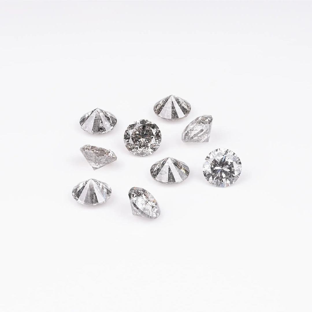 2.70 CT Round Brilliant Cut Salt & Pepper Diamond