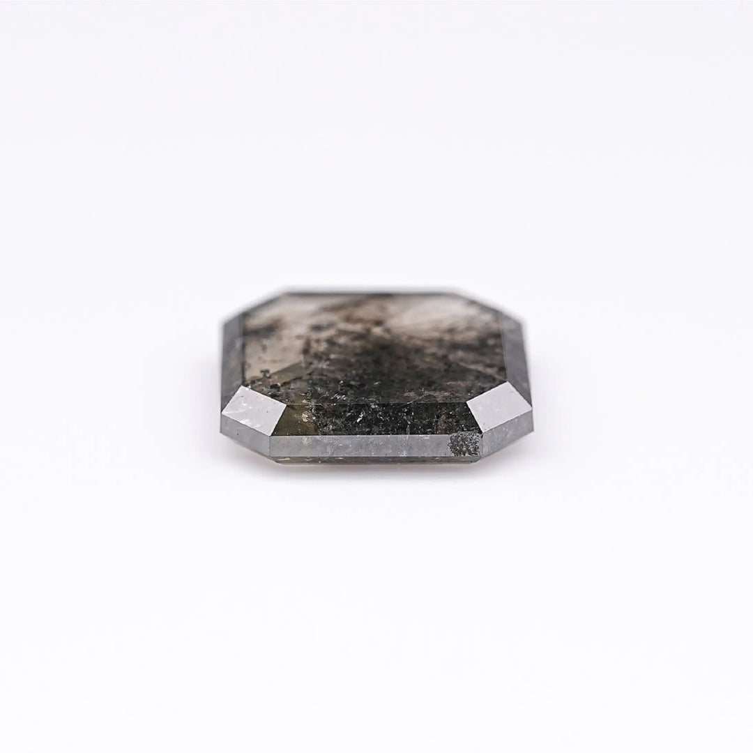 2.78 CT Salt And Pepper Emerald Cut Diamond