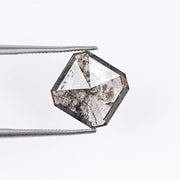 2.78 CT Salt And Pepper Emerald Cut Diamond - Minimal Carbon