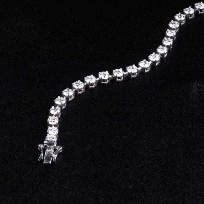 2.80 MM Round Cut Lab Grown Diamond Tennis Bracelet