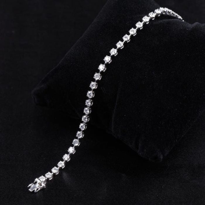 2.80 MM Round Cut Lab Grown Diamond Tennis Bracelet