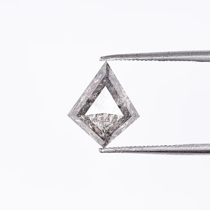 2.89 CT Kite Cut Geometric Shapes Grey Salt & Pepper Diamond