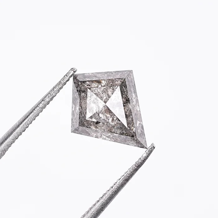 2.89 CT Kite Cut Geometric Shapes Grey Salt & Pepper Diamond