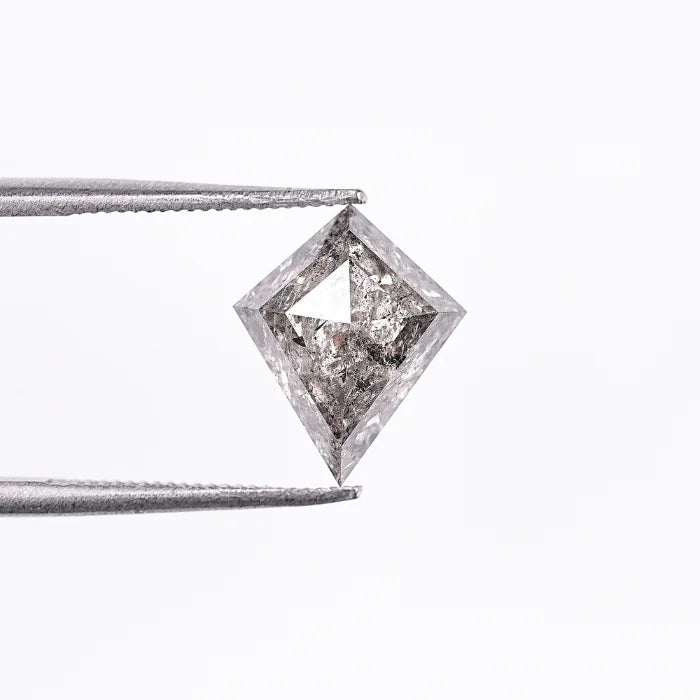 2.89 CT Kite Cut Geometric Shapes Grey Salt & Pepper Diamond