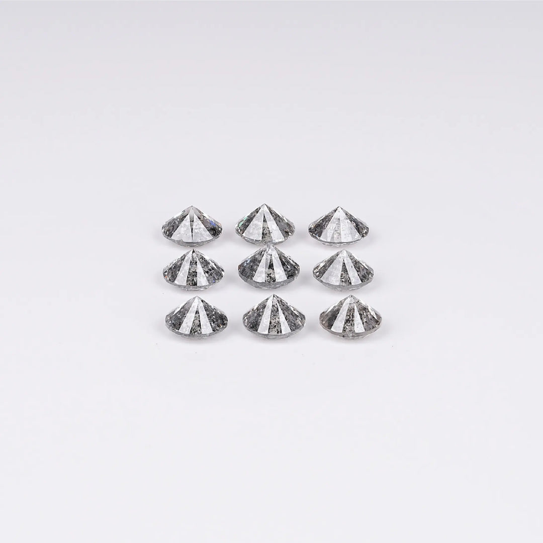 2.90 CT Round Brilliant Cut Salt & Pepper Diamond