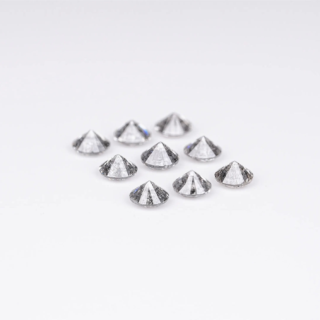 2.90 CT Round Brilliant Cut Salt & Pepper Diamond