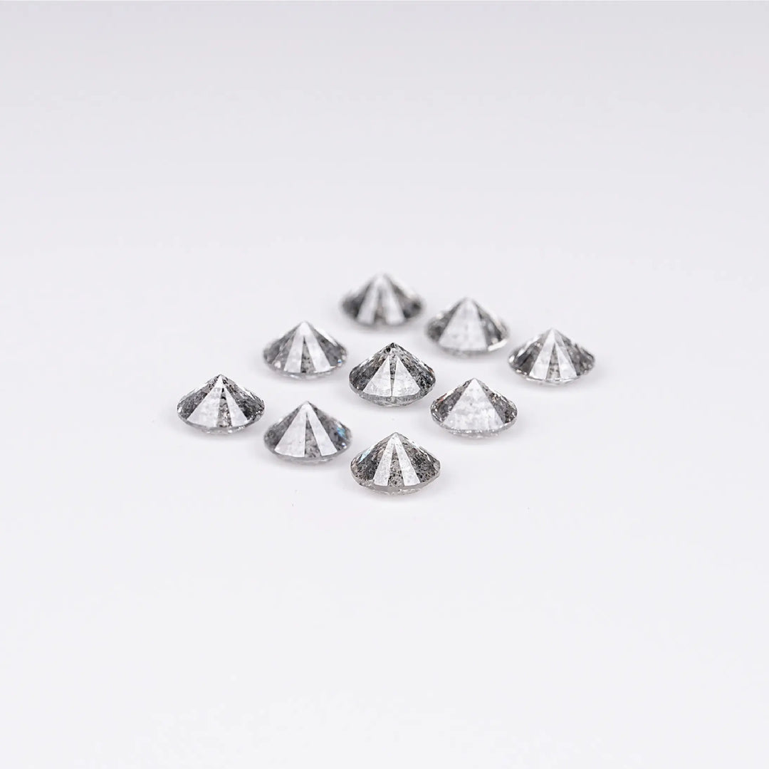 2.90 CT Round Brilliant Cut Salt & Pepper Diamond