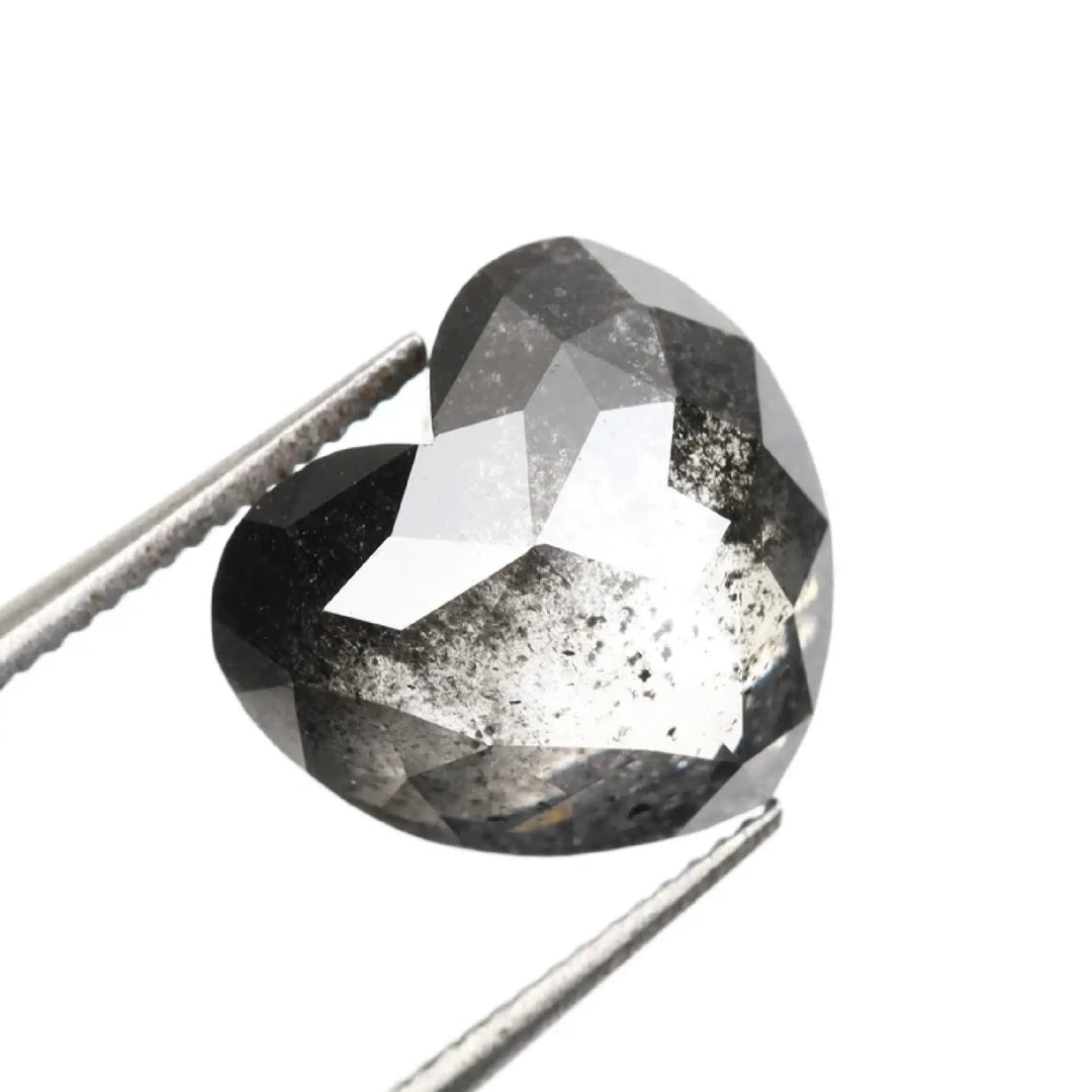 2.91 CT Salt And Pepper Heart Shape Diamond