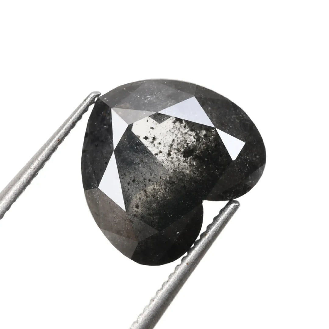 2.91 CT Salt And Pepper Heart Shape Diamond