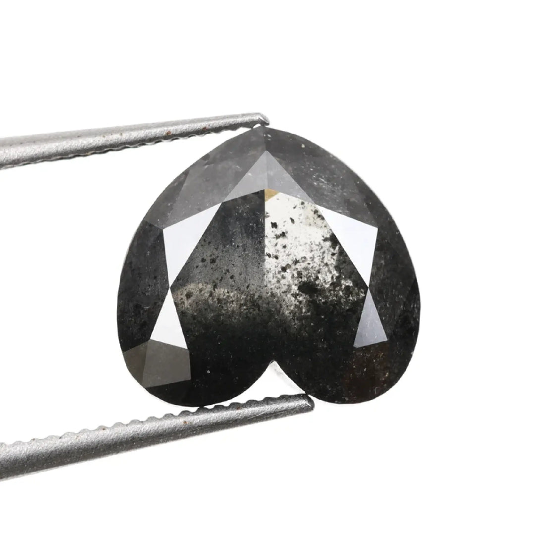 2.91 CT Salt And Pepper Heart Shape Diamond