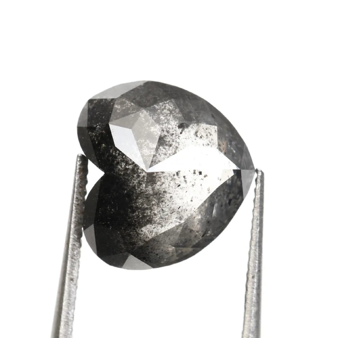 2.91 CT Salt And Pepper Heart Shape Diamond