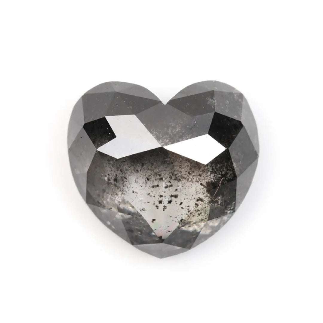2.91 CT Salt And Pepper Heart Shape Diamond