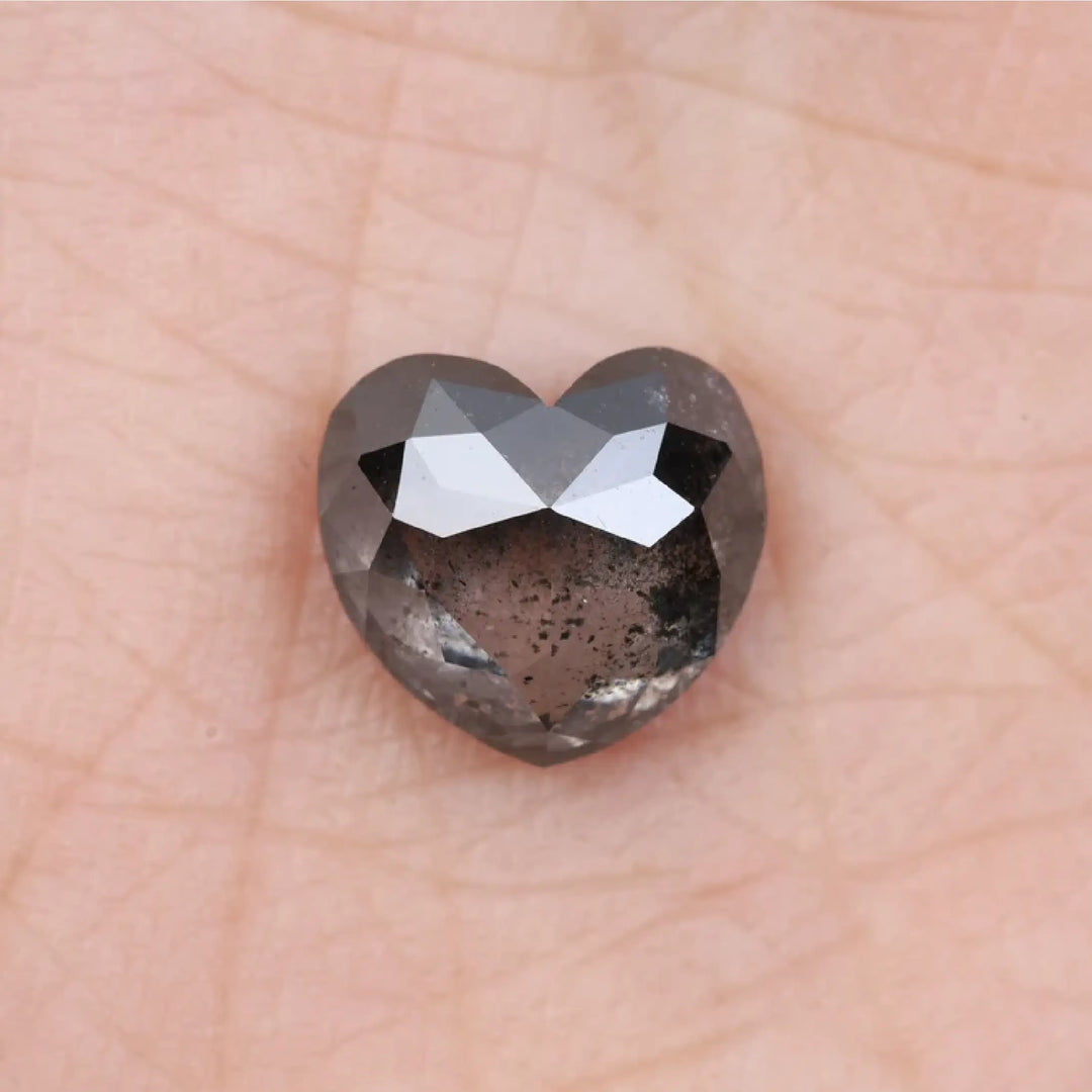 2.91 CT Salt And Pepper Heart Shape Diamond