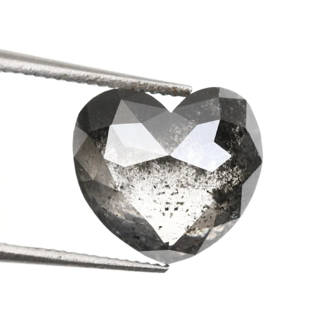 2.91 CT Salt And Pepper Heart Shape Diamond