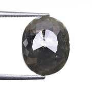 2.93 CT Oval Cut Salt and Pepper Diamond