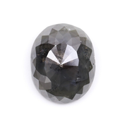 2.93 CT Oval Cut Salt and Pepper Diamond