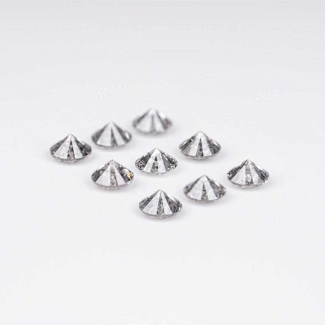 2.97 CT Round Brilliant Cut Salt & Pepper Diamond