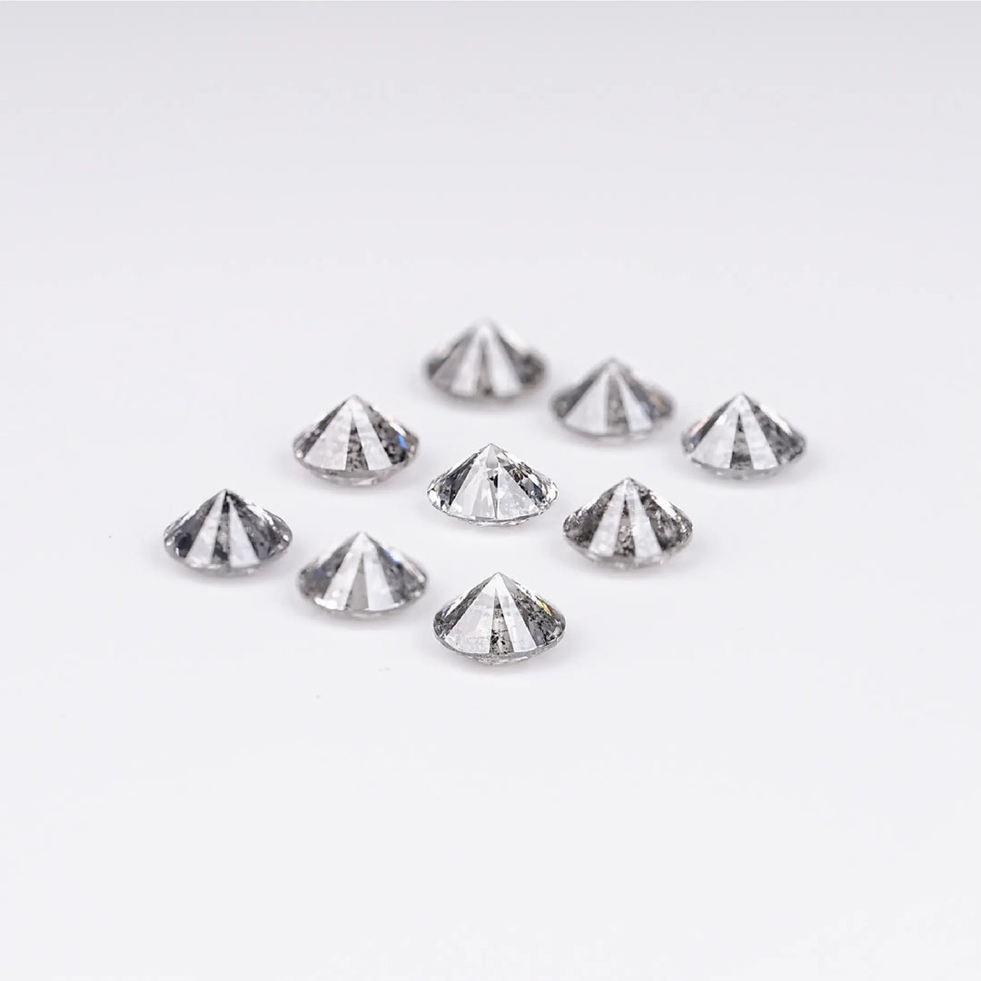 2.97 CT Round Brilliant Cut Salt & Pepper Diamond