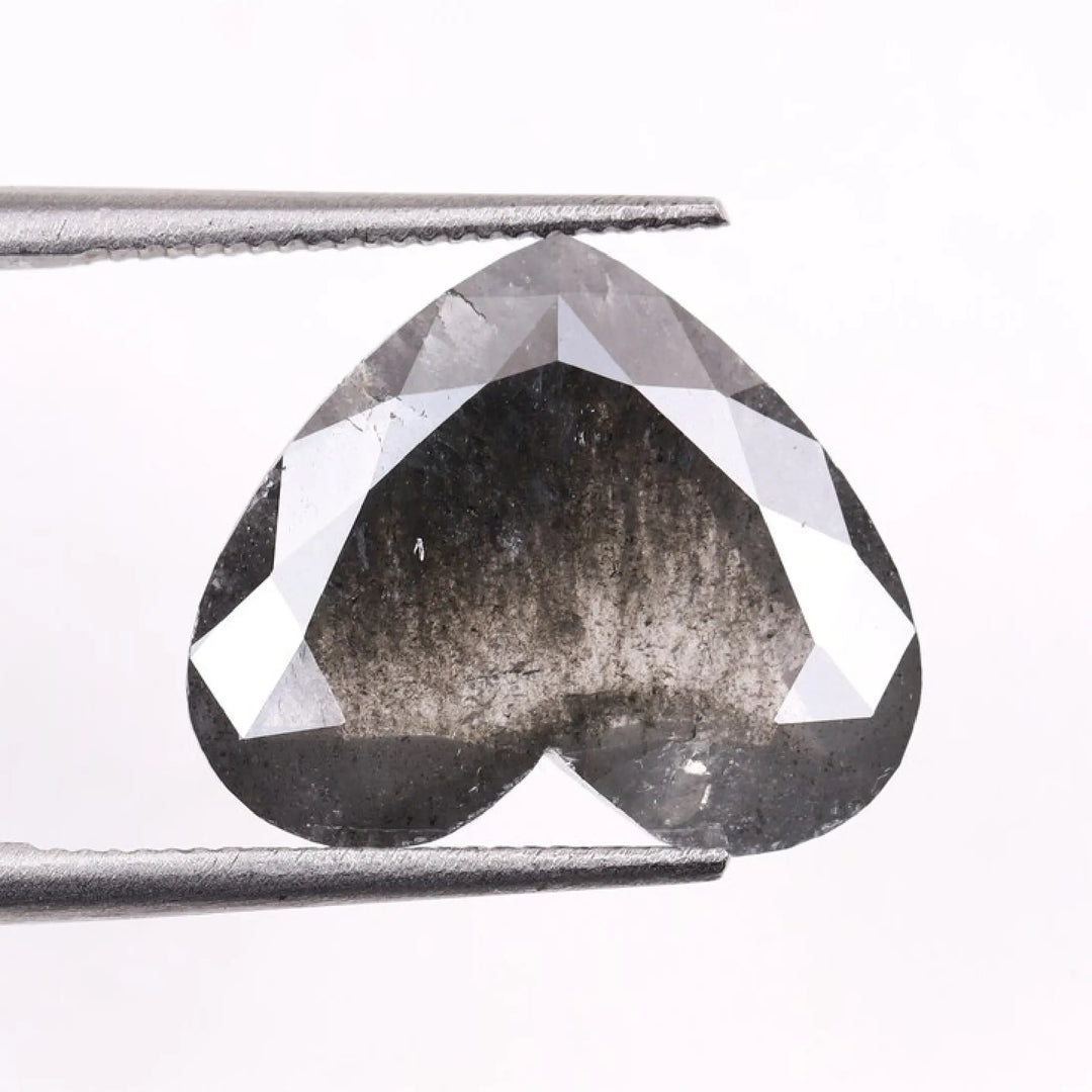 2.98 CT Salt And Pepper Heart Shape Diamond