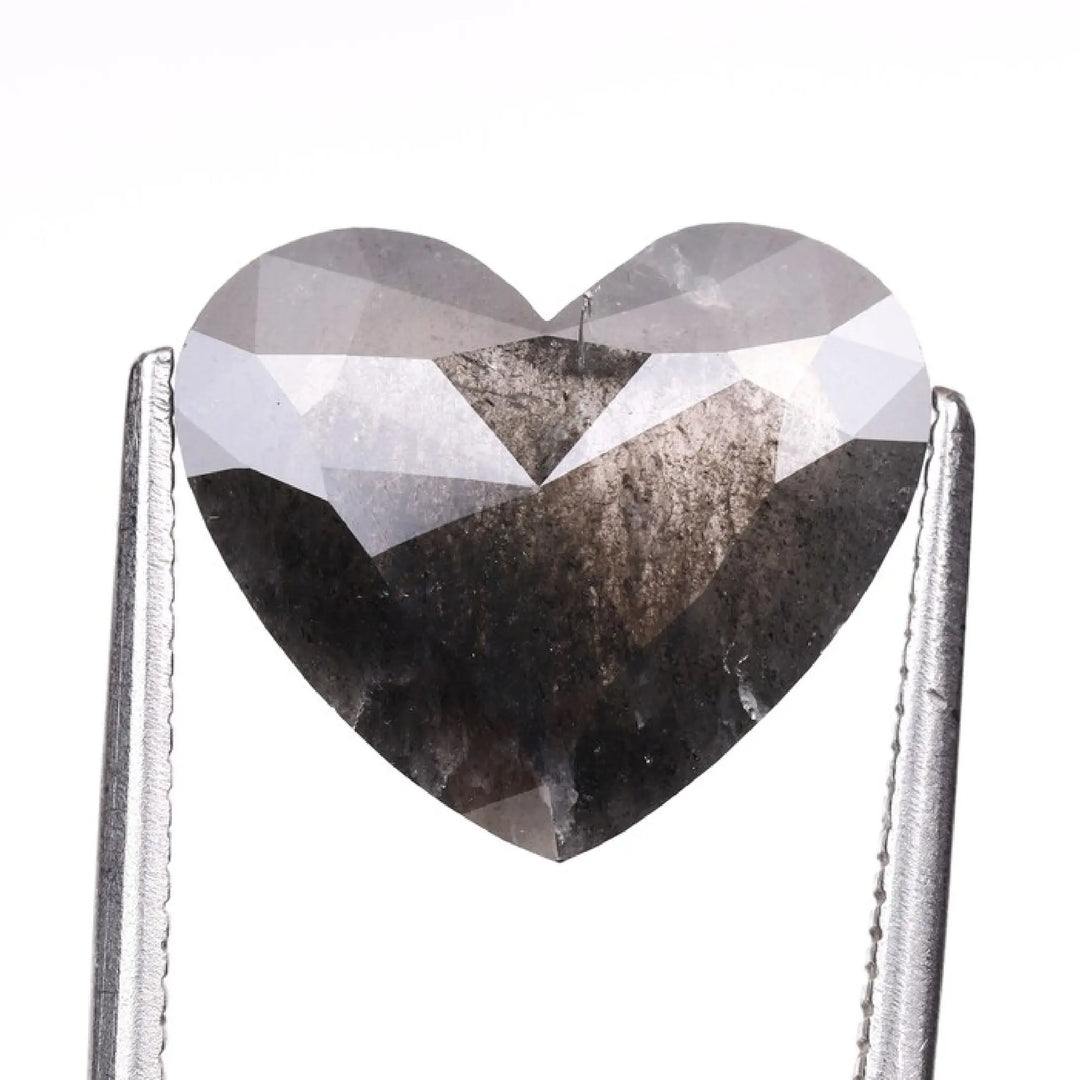 2.98 CT Salt And Pepper Heart Shape Diamond