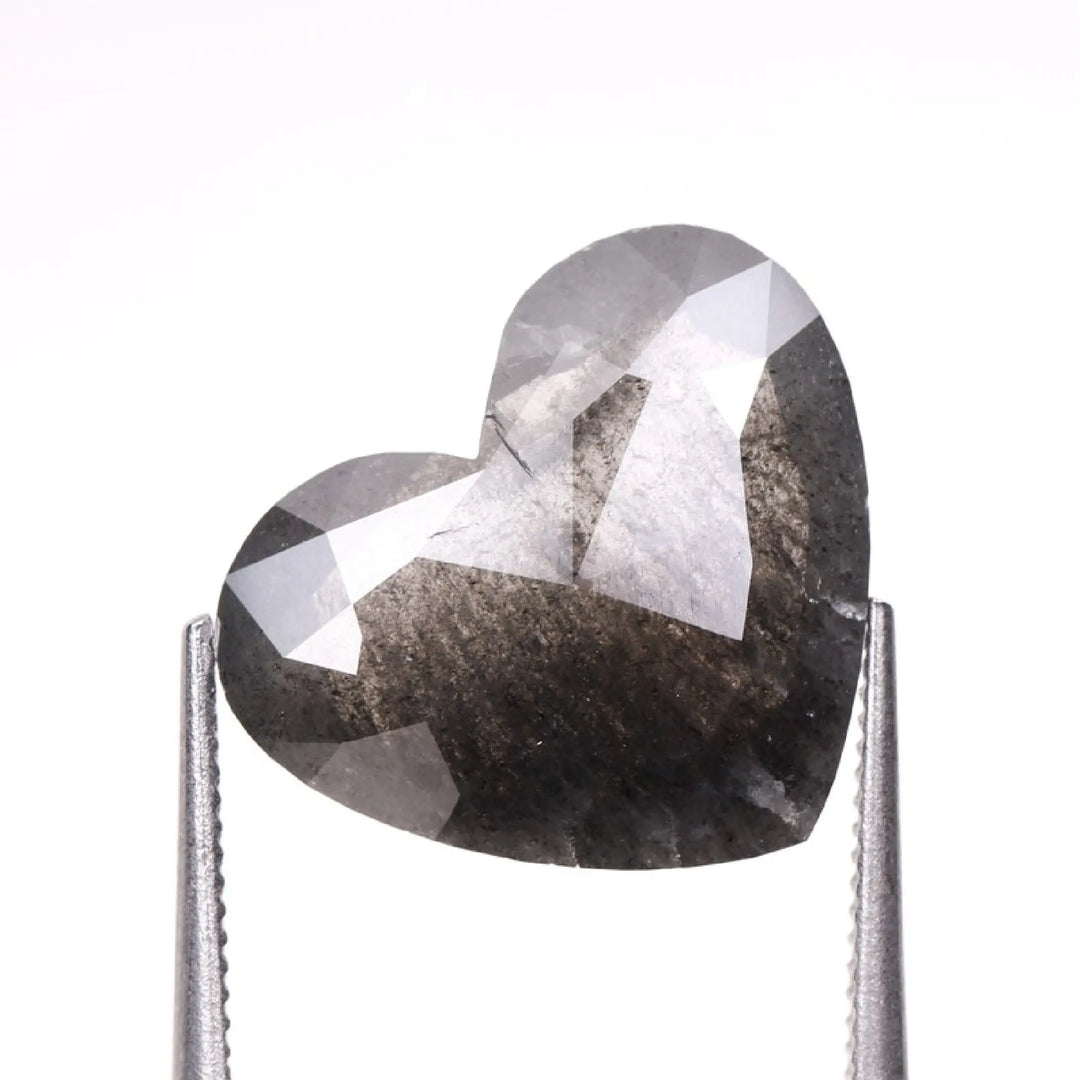 2.98 CT Salt And Pepper Heart Shape Diamond