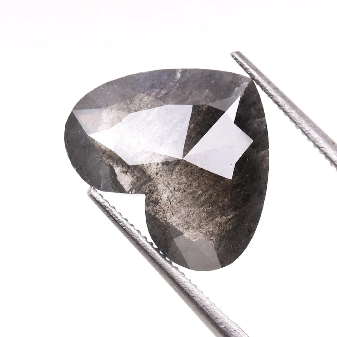 2.98 CT Salt And Pepper Heart Shape Diamond