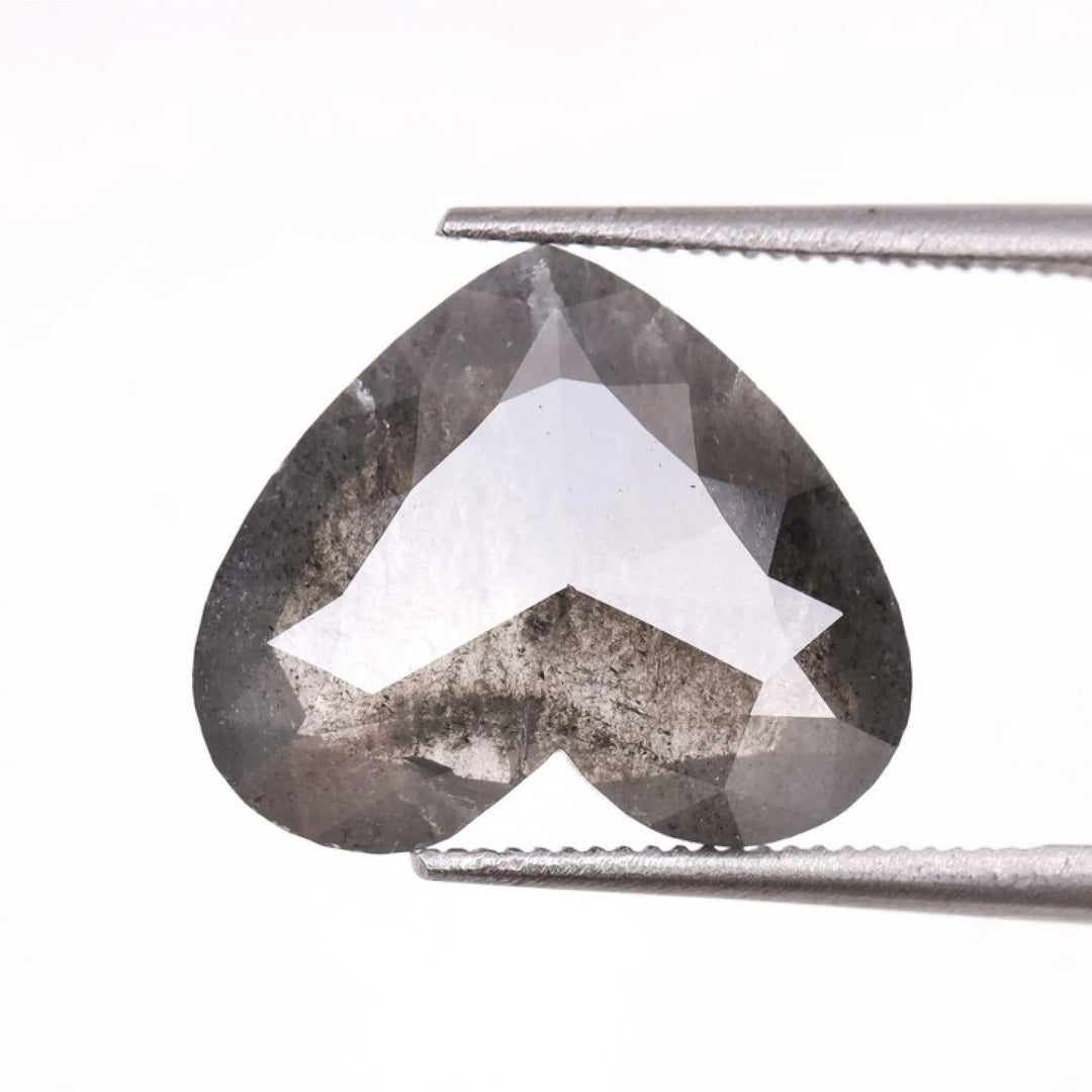 2.98 CT Salt And Pepper Heart Shape Diamond