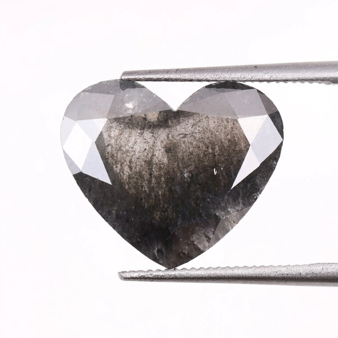 2.98 CT Salt And Pepper Heart Shape Diamond